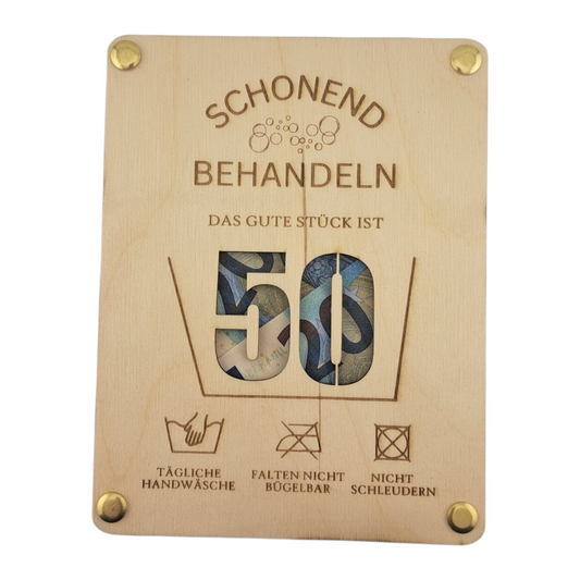 Geldgeschenk "Waschetikett"