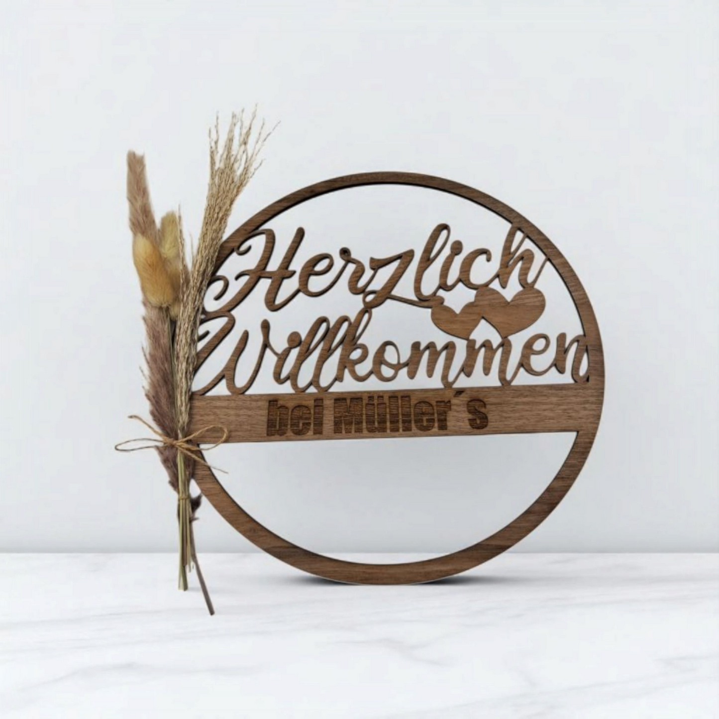 Türschild "Herzlich Willkommen"